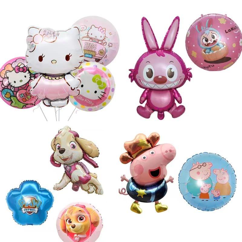 కార్టూన్ ప్రింటెడ్ రేకు బుడగలు