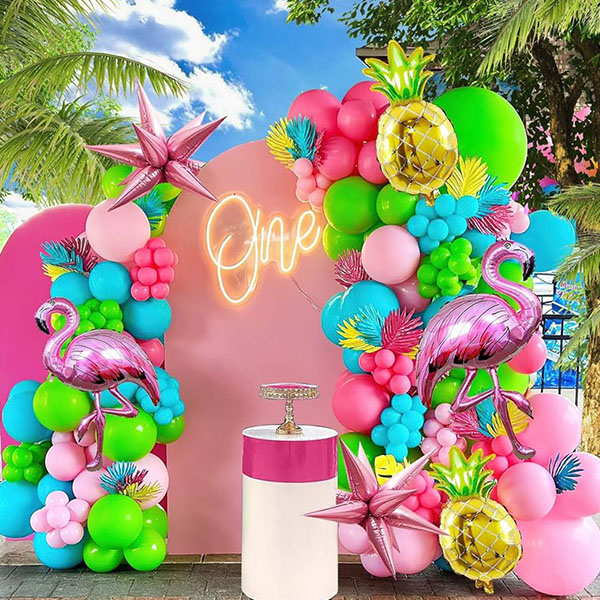 హవాయి థీమ్ బెలూన్ గార్లాండ్ కిట్