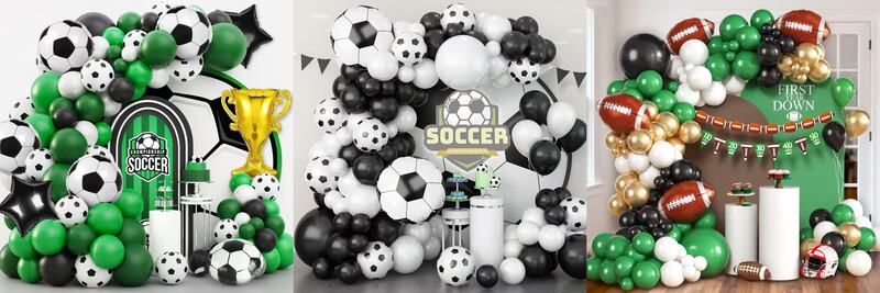 Balloon garland set with sports foil balloons