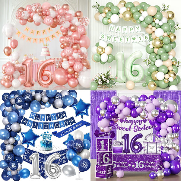 స్వీట్ 16 బెలూన్ ఆర్చ్